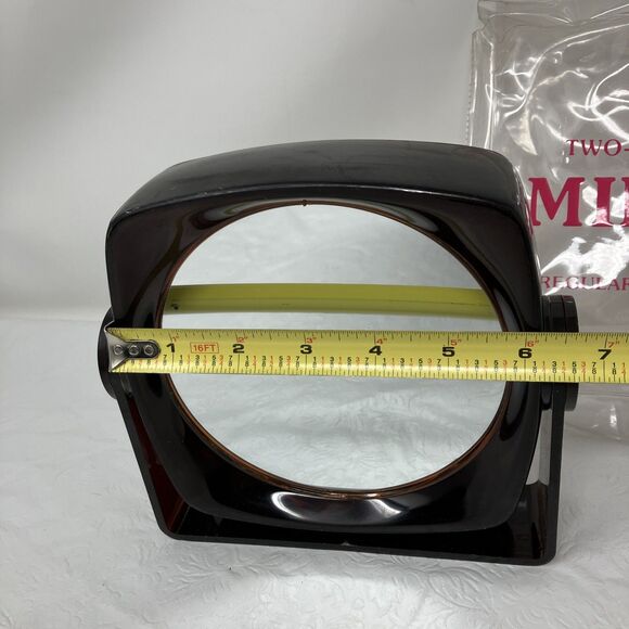 Vintage Magnifying Mirror Two Sided Vanity Plastic Tortoise Shell Hong Kong - Picture 3 of 16